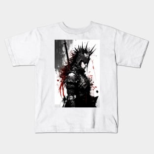 Gothic Punk Medieval Knight Kids T-Shirt